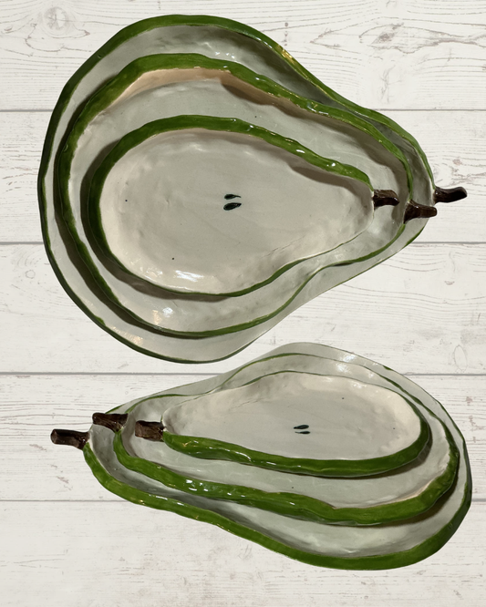 Pear trays - set of 3