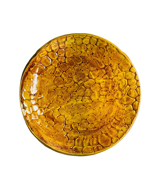 Brown stone plates