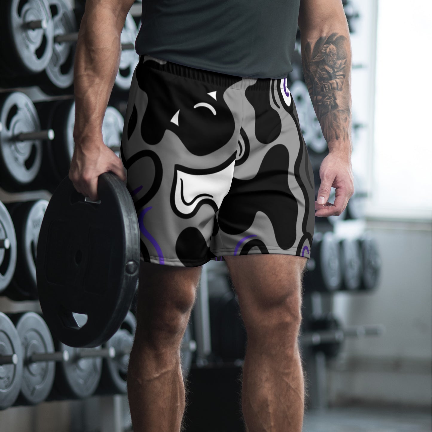 Gray Unisex Athletic Shorts